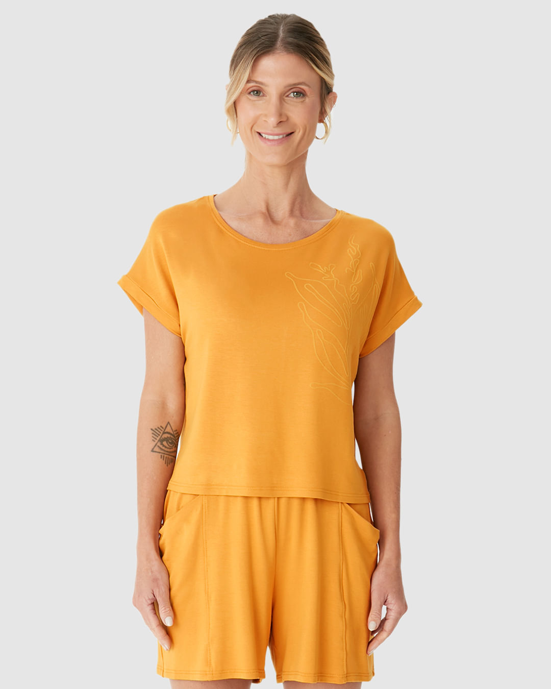 Blusa Ampla Feminina Estampa Puff Em Moletinho De Viscose - Imagem 9