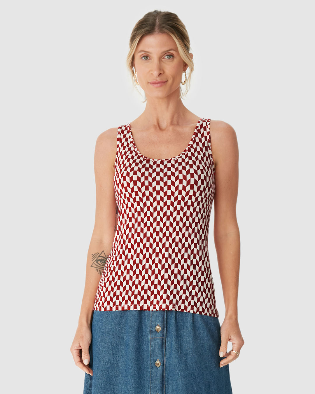 Regata Justa Feminina Estampa Digital Em Viscose Stretch - Imagem 19