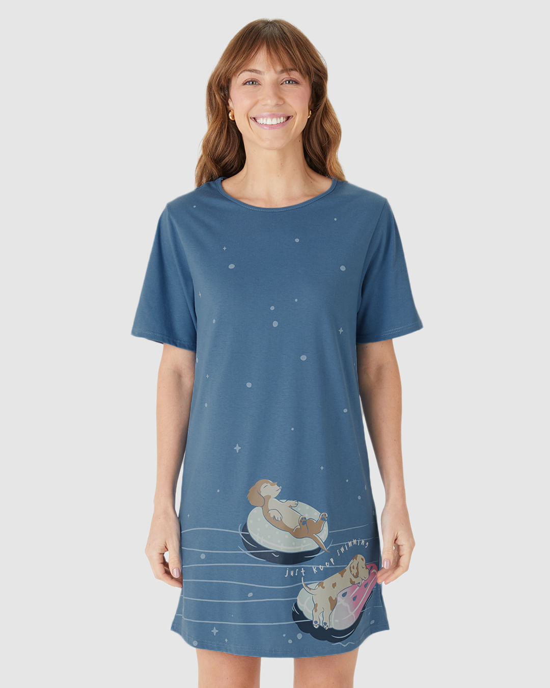 Camisola T-Shirt Feminina Com Estampa Em Algodão - Imagem 19