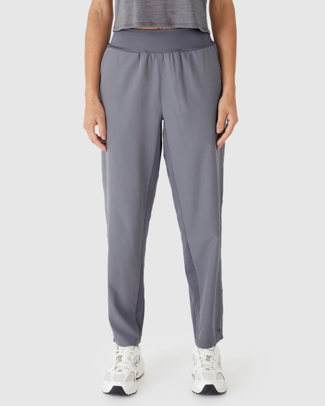 Calça Esportiva Feminina Runner Botão Ajuste Na Barra Em Tafetá Com Elastano Malwee Active - Imagem 14