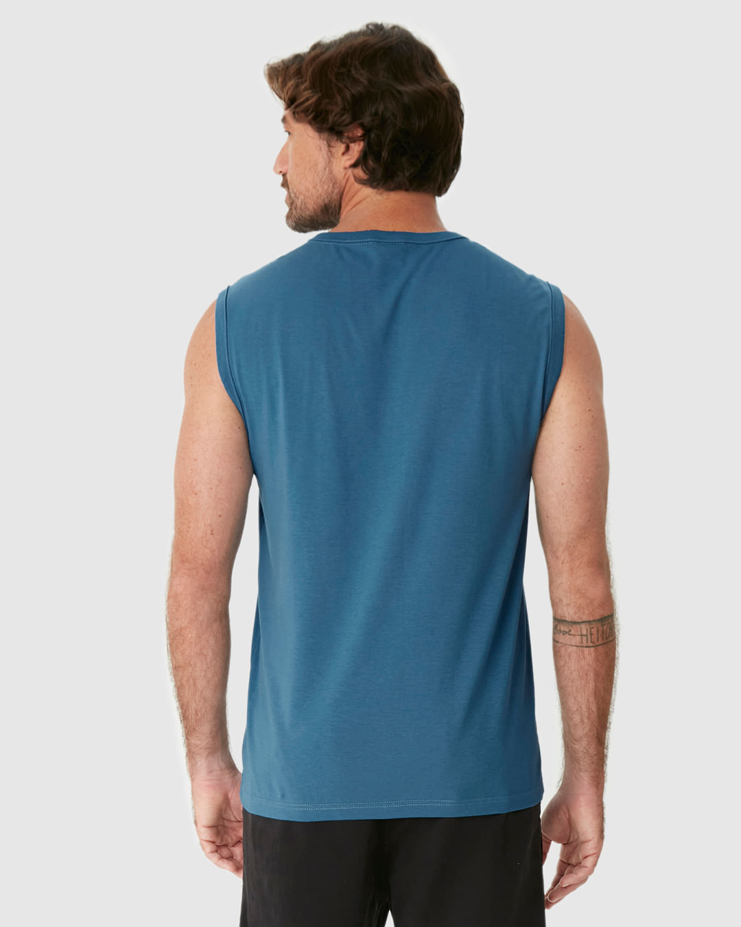 Regata Básica Masculina Machão Decote Redondo Em Algodão - Imagem 5