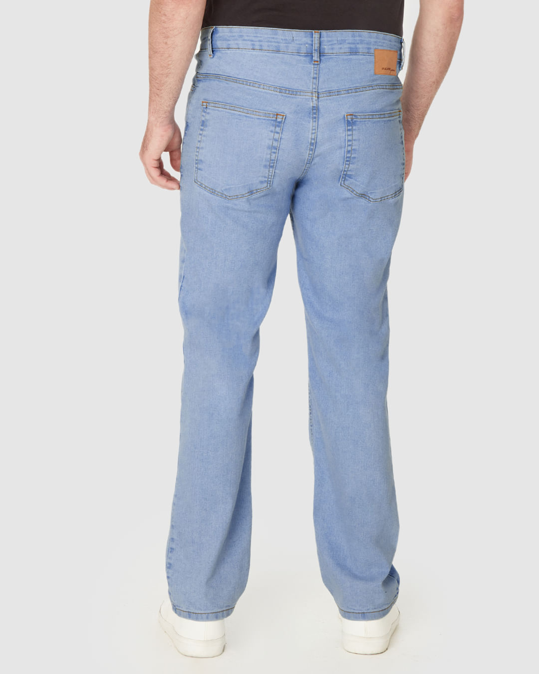 Calça Masculina Reta Básica Em Jeans Com Elastano - Imagem 5