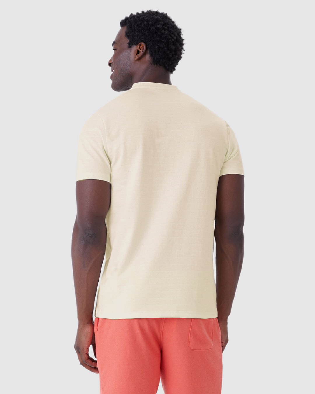 Camiseta Masculina Slim Peitilho Frontal Em Malha Linho Texturizada - Imagem 15