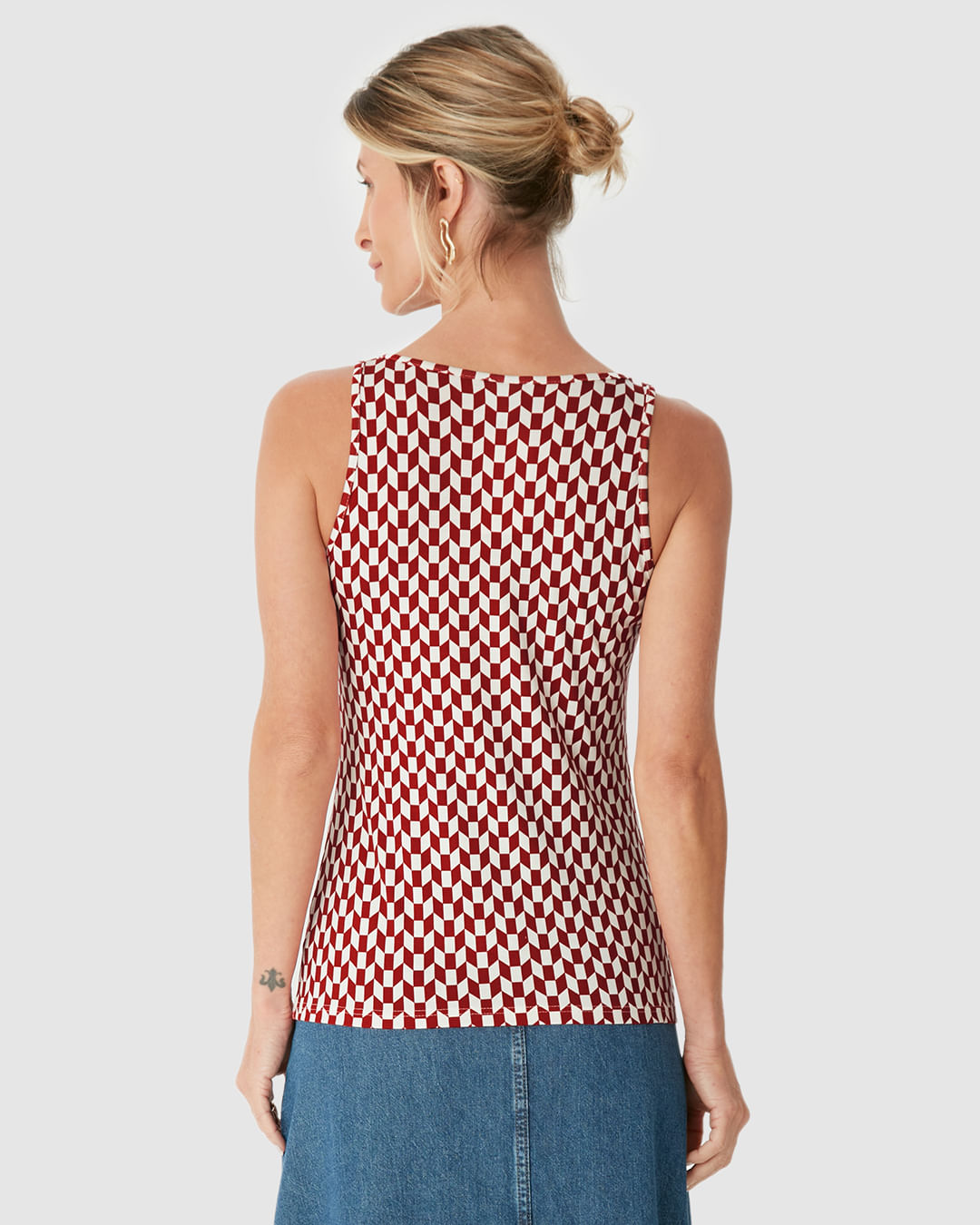 Regata Justa Feminina Estampa Digital Em Viscose Stretch - Imagem 5