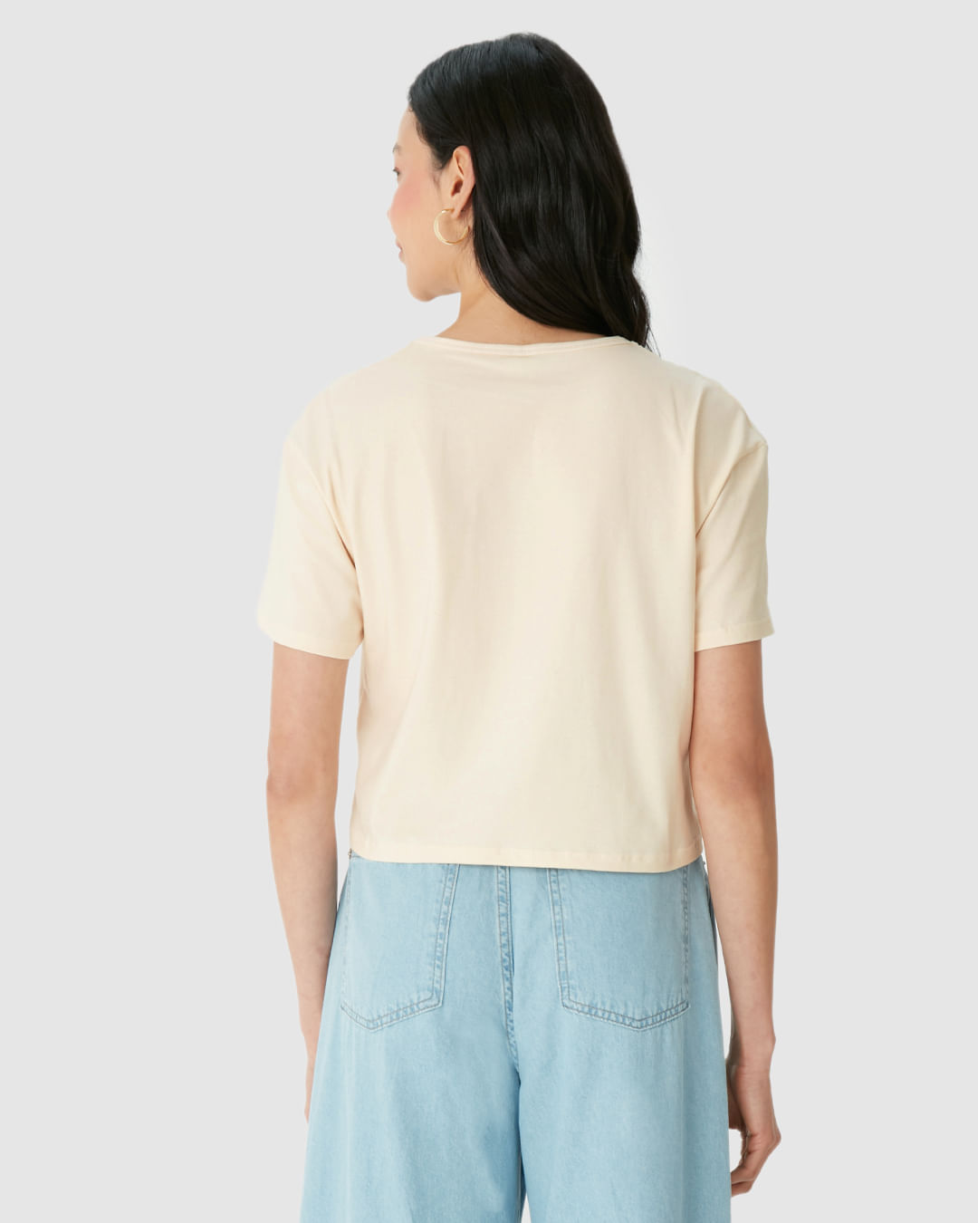 Camiseta Cropped Feminina Estampa Beira-A-Mar Em Algodão - Imagem 20