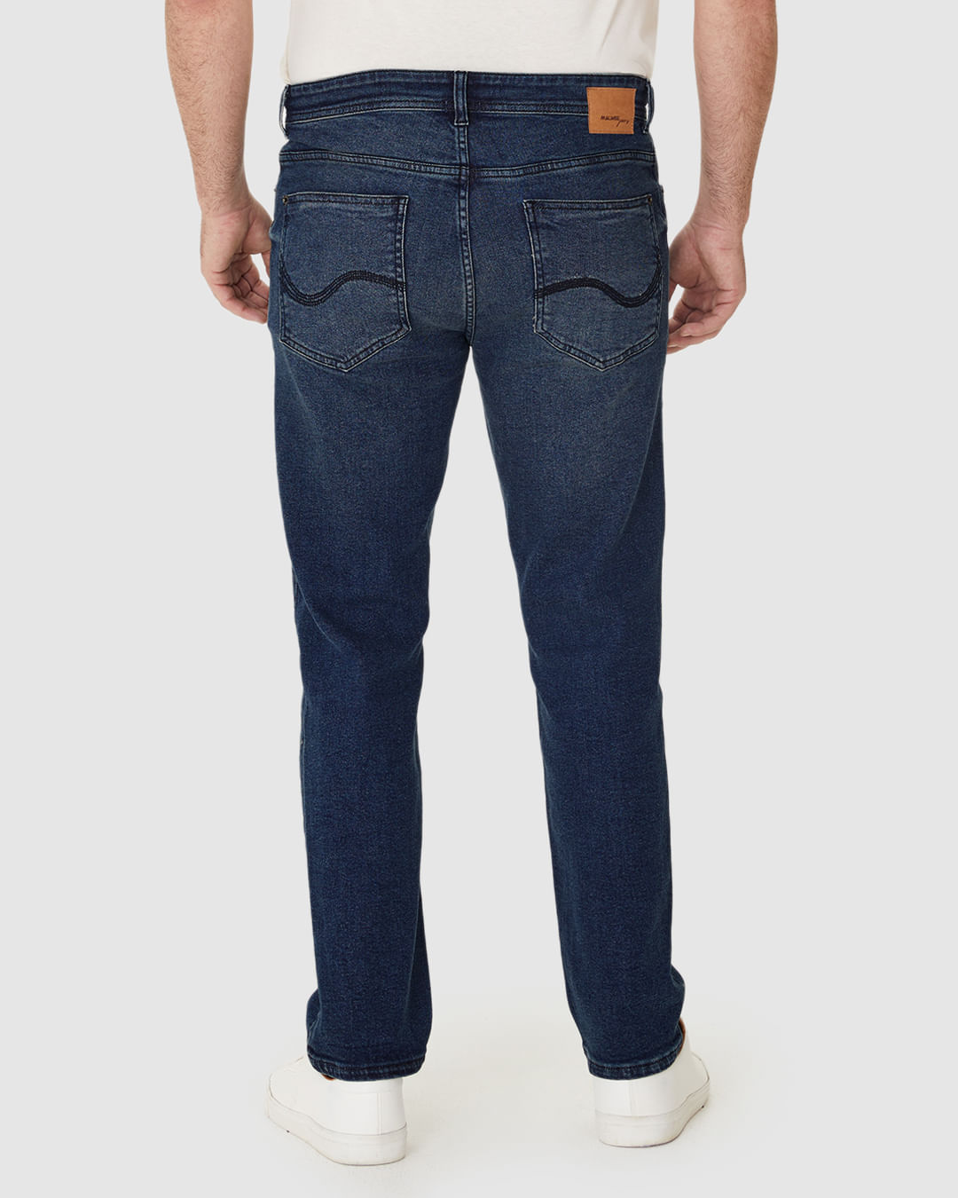 Calça Masculina Small Slim Bordado Bolso Costas Em Jeans Com Elastano - Imagem 15