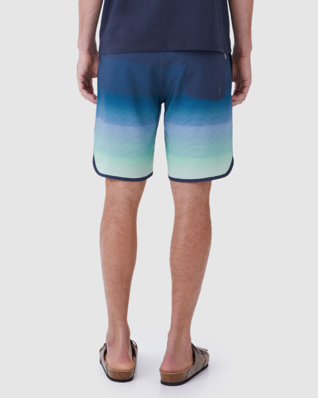 Bermuda Masculina Tradicional Cadarço Frontal Em Microfibra Com Elastano - Imagem 15