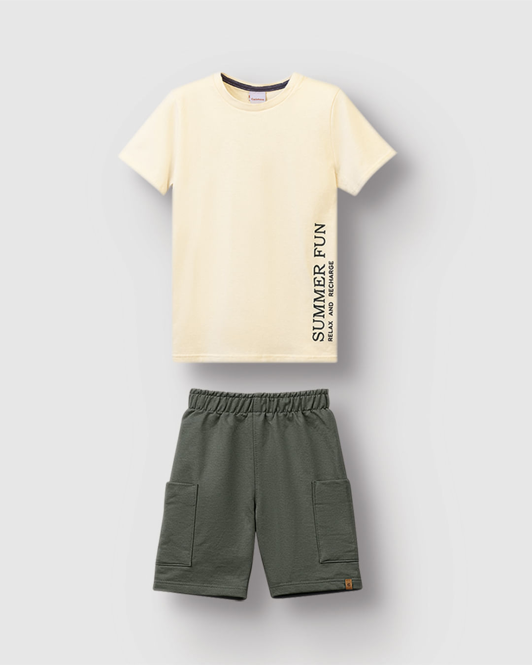 Conjunto Menino Camiseta Summer Fun Relax And Recharge - Carinhoso - Imagem 3