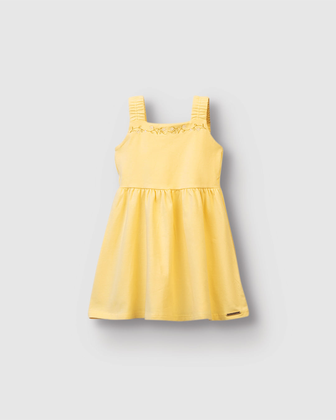 Vestido Menina Rodado Decote Com Bordado Em Algodão - Carinhoso - Imagem 5