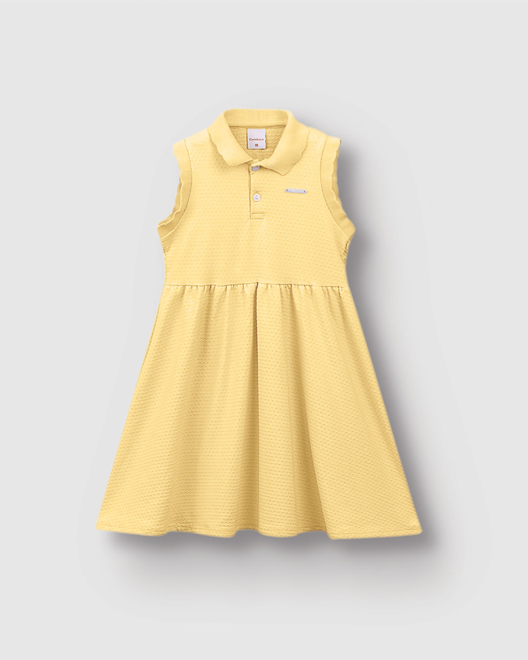 Vestido Polo Menina Rodado Em Malha Texturizada - Carinhoso - Imagem 2