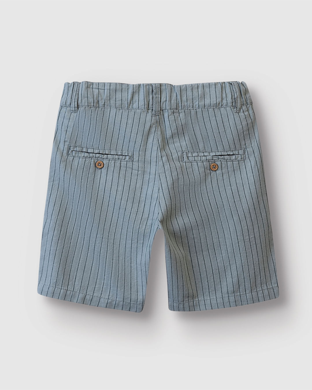 Bermuda Menino Listrada Cós Ajustável Em Tecido Flamê Leve - Carinhoso - Imagem 2