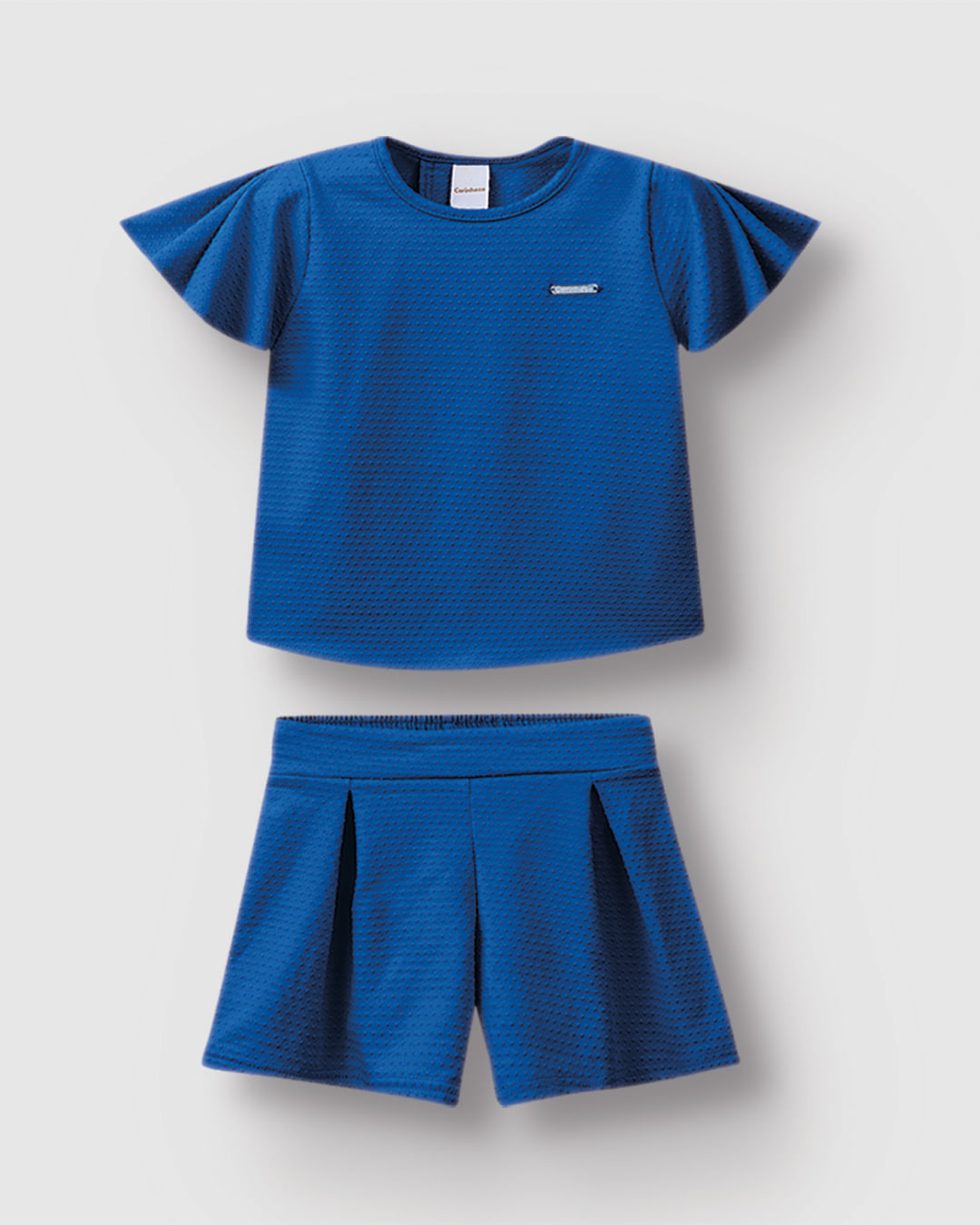 Conjunto Menina Blusa Transpasse Costas Shorts Malha Texturizada - Carinhoso - Imagem 27