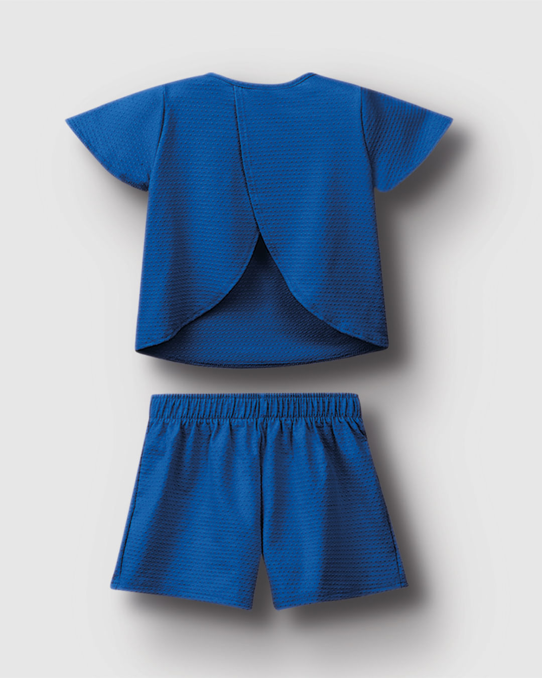 Conjunto Menina Blusa Transpasse Costas Shorts Malha Texturizada - Carinhoso - Imagem 20