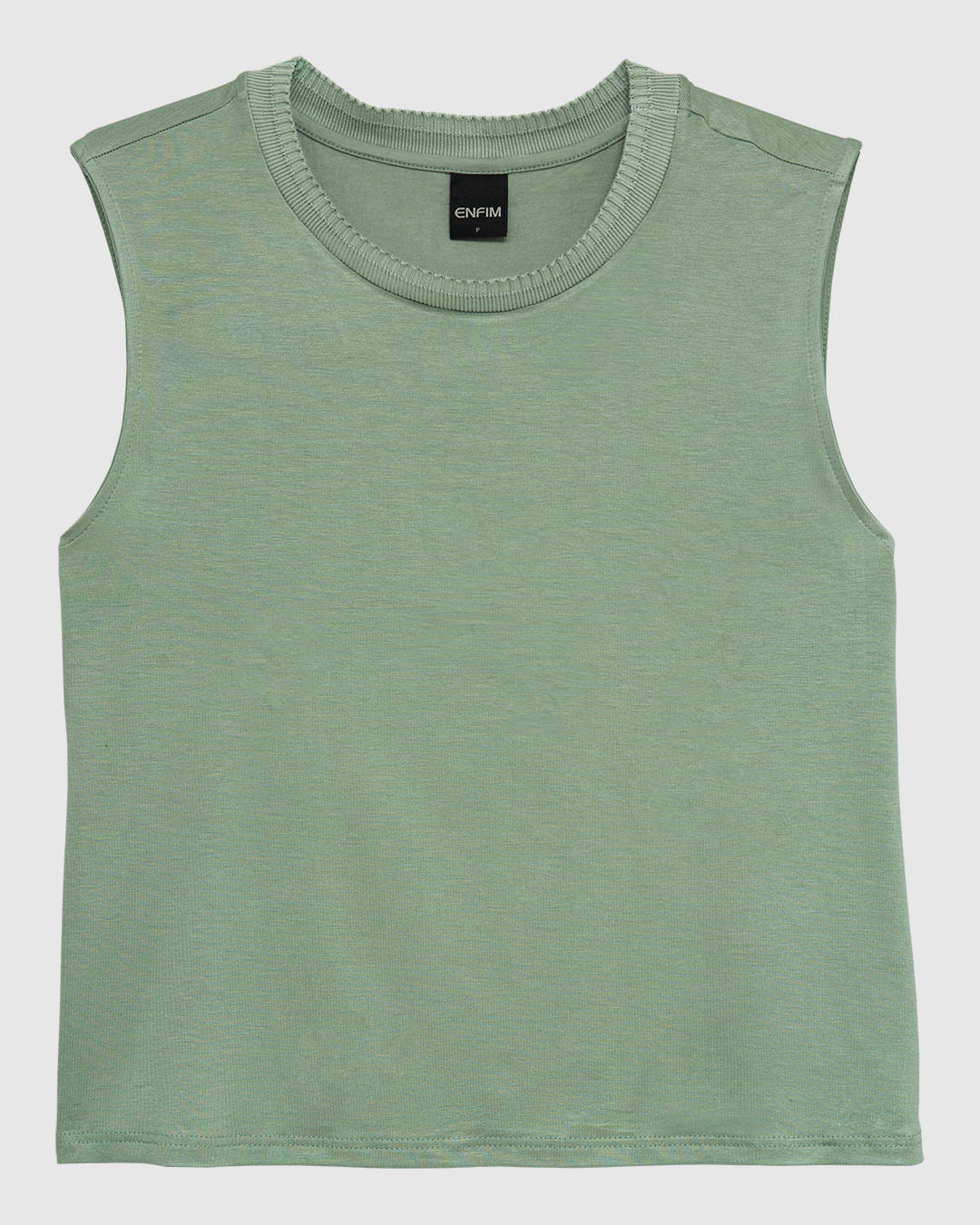 Blusa Básica Feminina Decote Redondo Em Malha Viscose Stretch - ENFIM