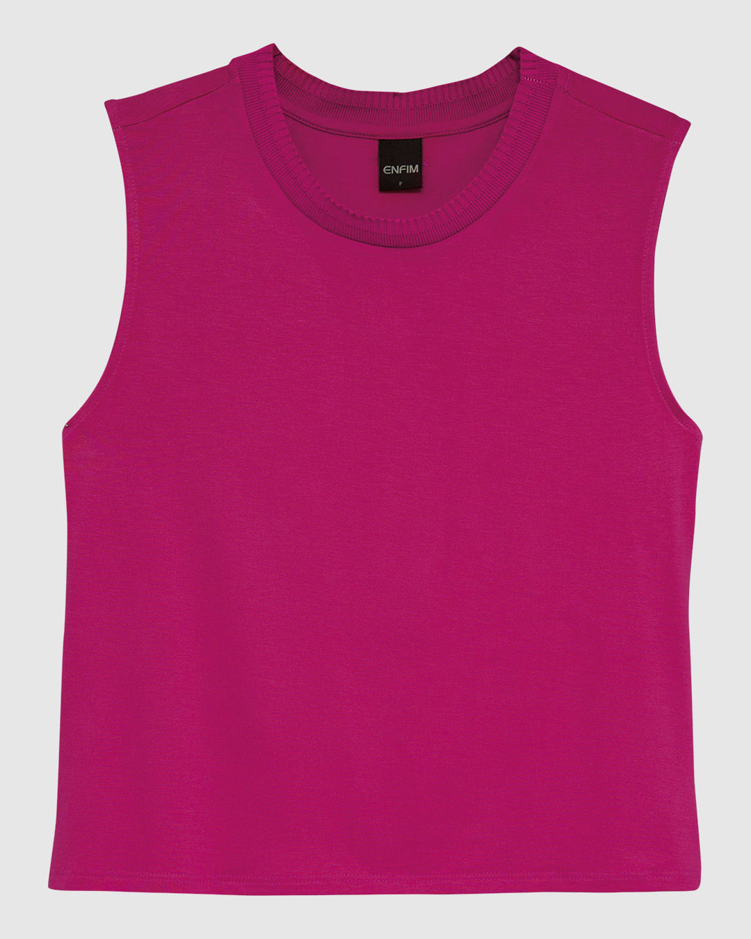 Blusa Básica Feminina Decote Redondo Em Malha Viscose Stretch - ENFIM - Imagem 5