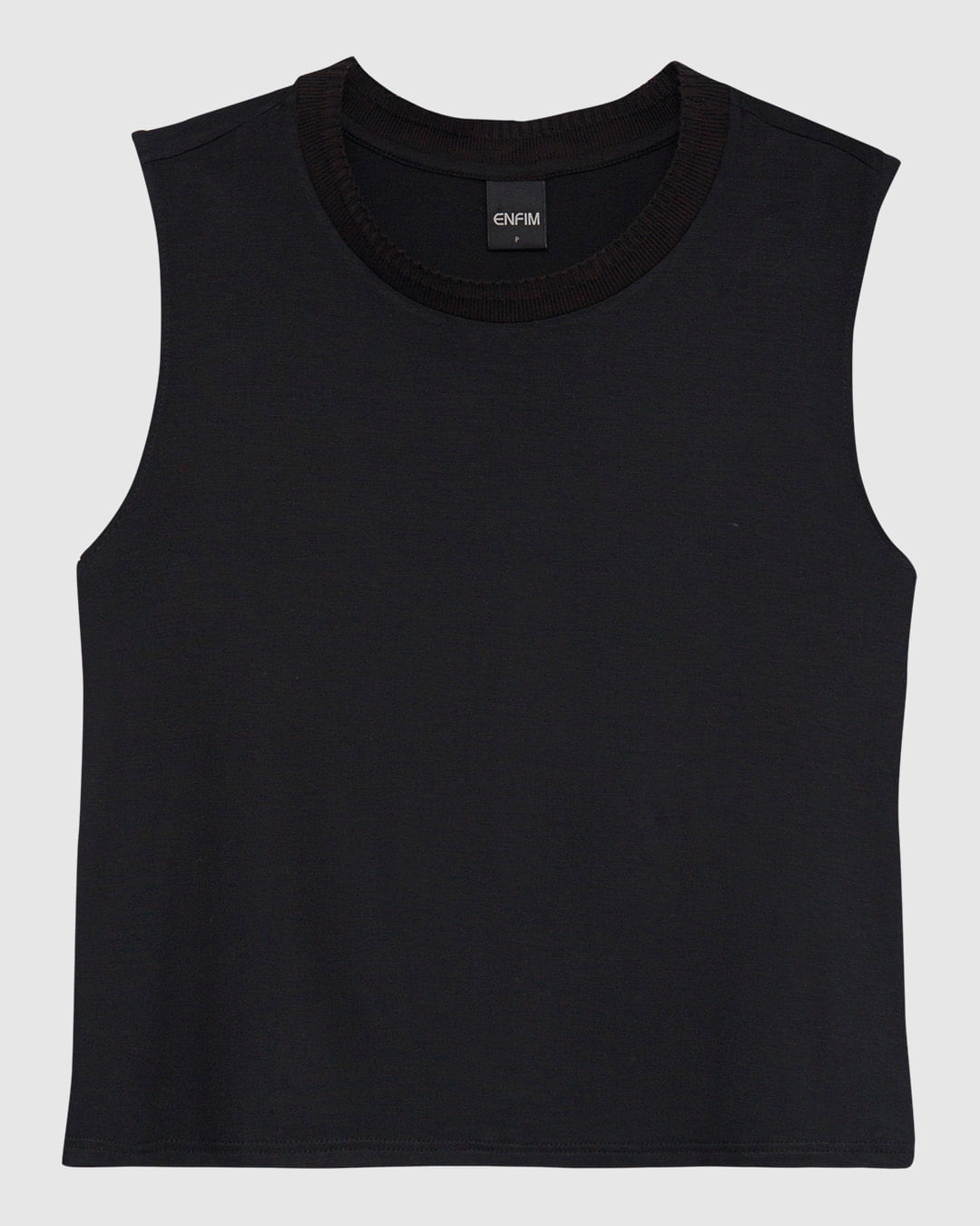 Blusa Básica Feminina Decote Redondo Em Malha Viscose Stretch - ENFIM - Imagem 5