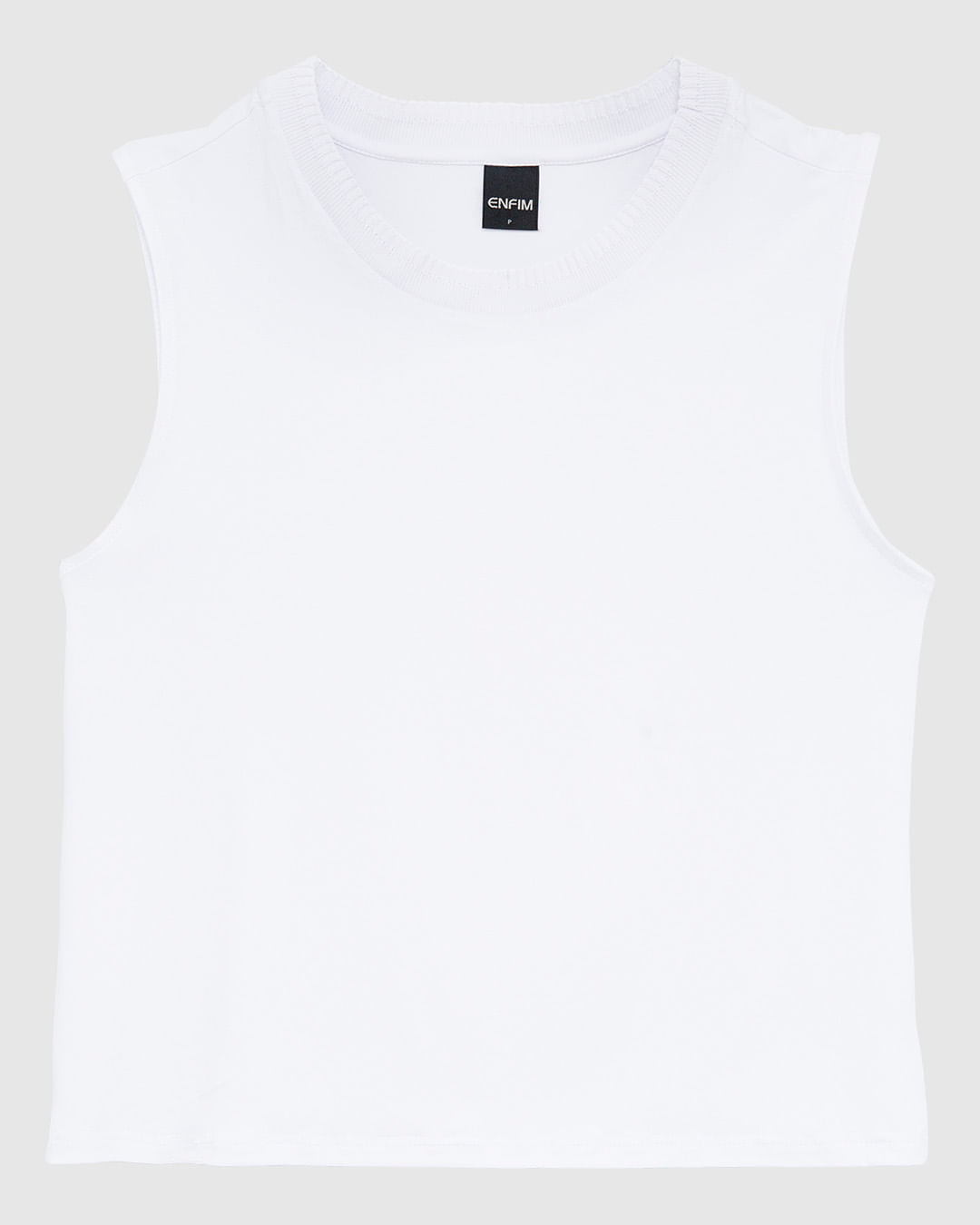 Blusa Básica Feminina Decote Redondo Em Malha Viscose Stretch - ENFIM - Imagem 3