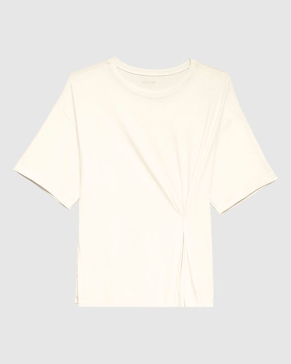 Blusa Feminina Ampla Detalhe Franzido Em Malha Viscose Stretch - ENFIM Off White - M