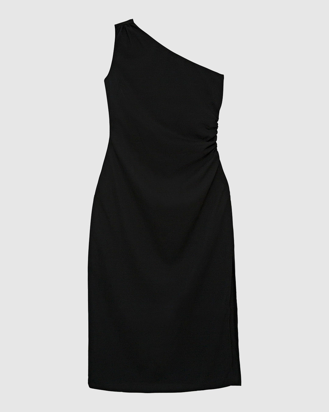 Vestido Midi Feminino Assimétrico Fenda Lateral Em Crepe - ENFIM