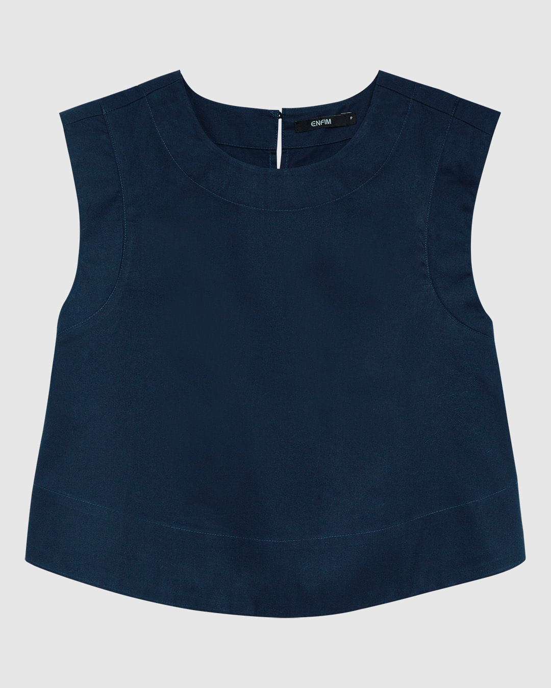 Regata Feminina Abertura Nas Costas Em Algodão Sarjado - ENFIM