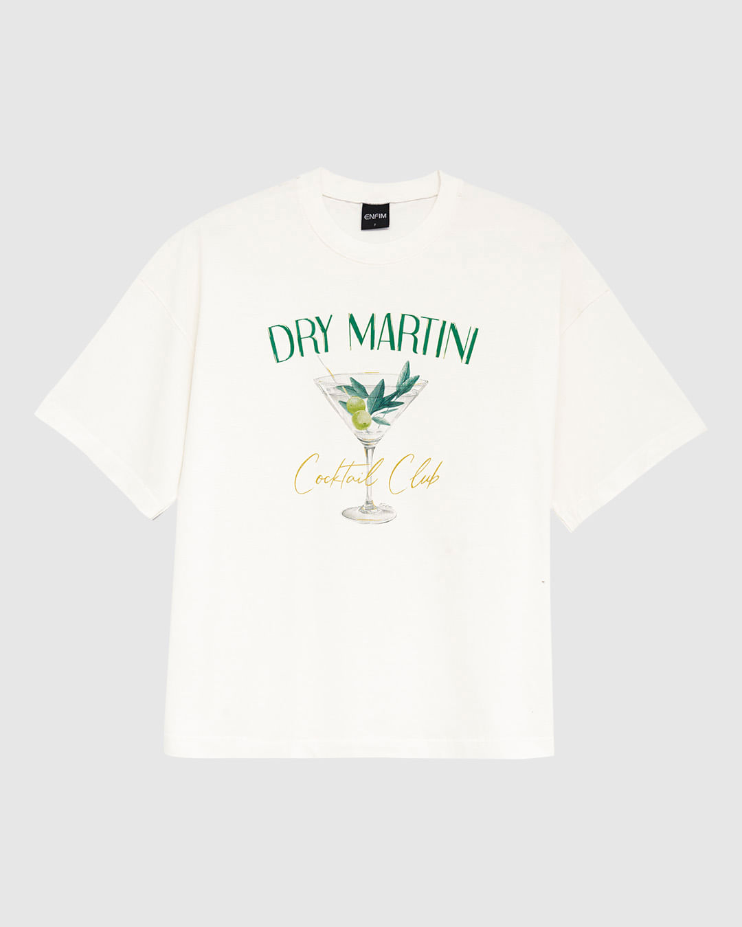 Camiseta Feminina Ampla Dry Martini Cocktail Club em Algodão - ENFIM