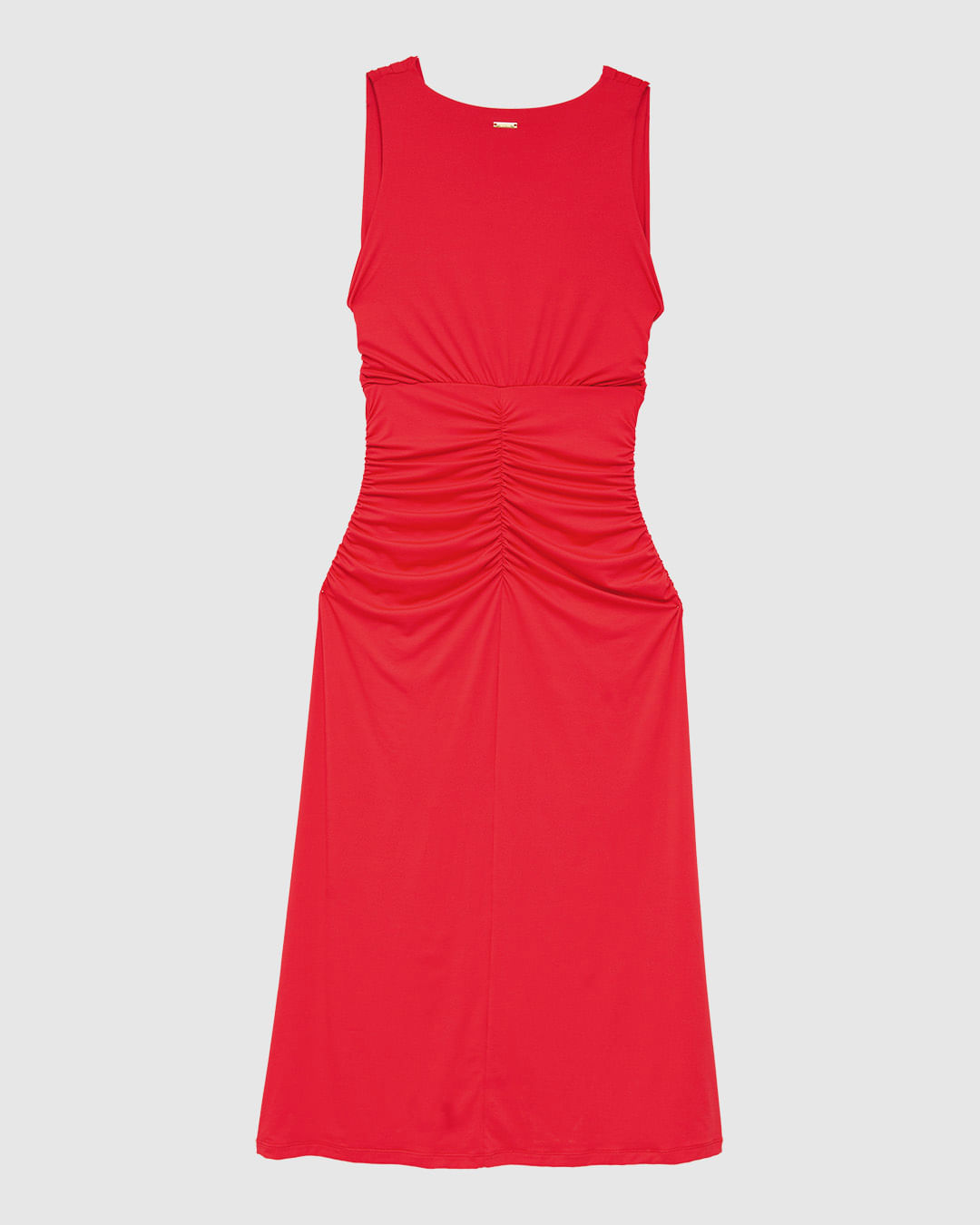 Vestido Midi Feminino Evasê Acinturado em Malha Conforto Dry - ENFIM - Imagem 2