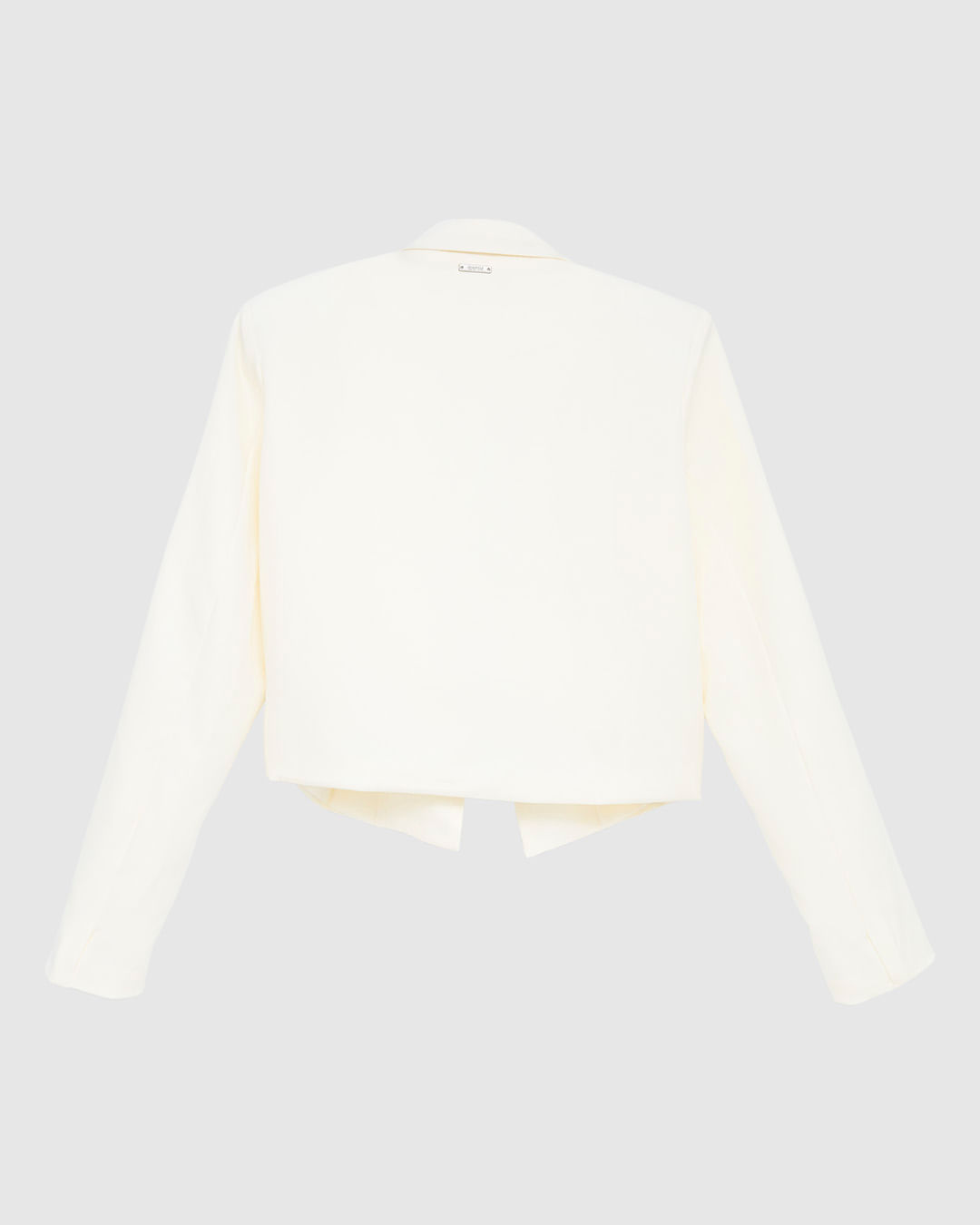 Blazer Cropped Feminino Manga Longa Em Tecido Alfaiataria - ENFIM - Imagem 4