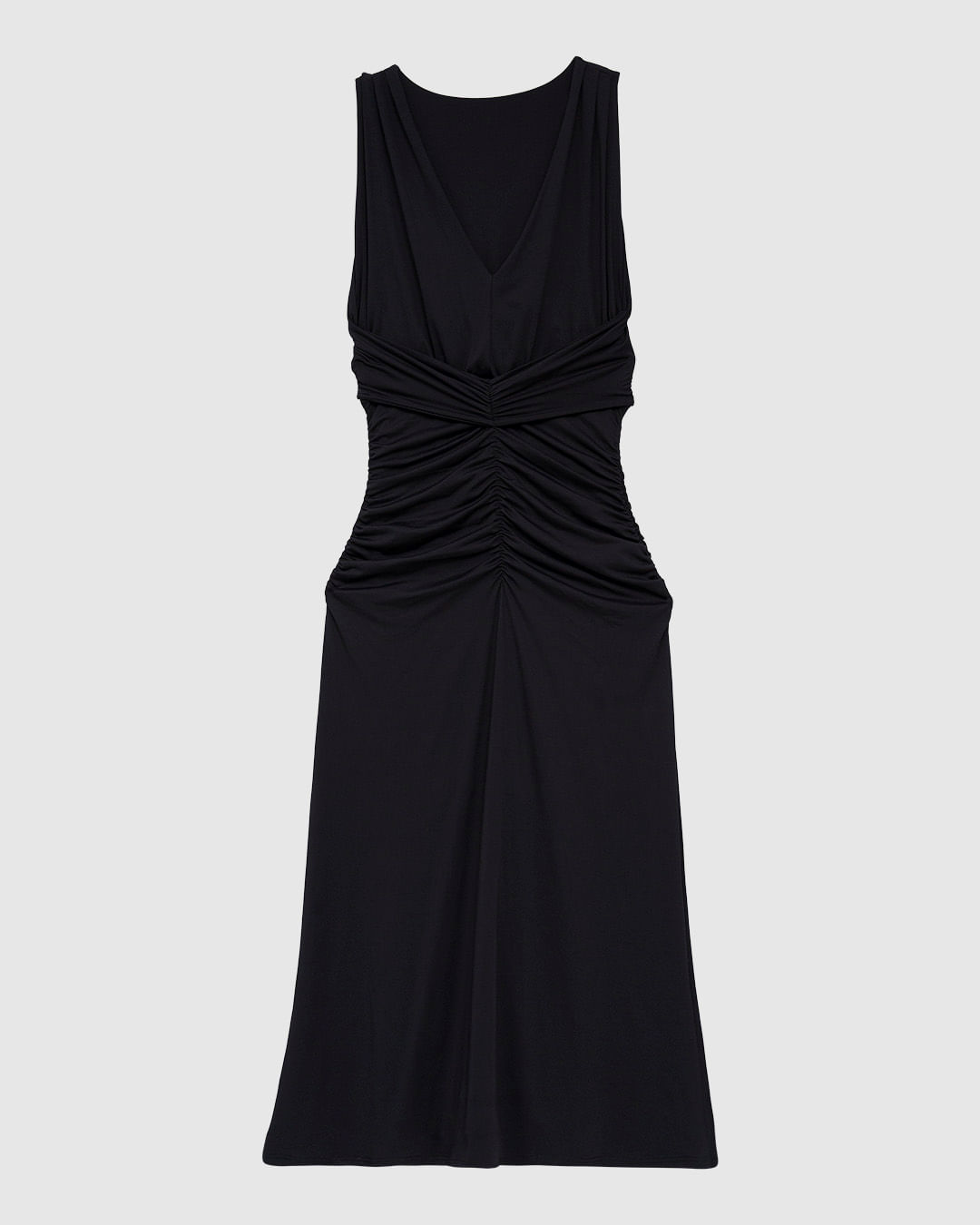 Vestido Midi Feminino Evasê Acinturado em Malha Conforto Dry - ENFIM - Imagem 11