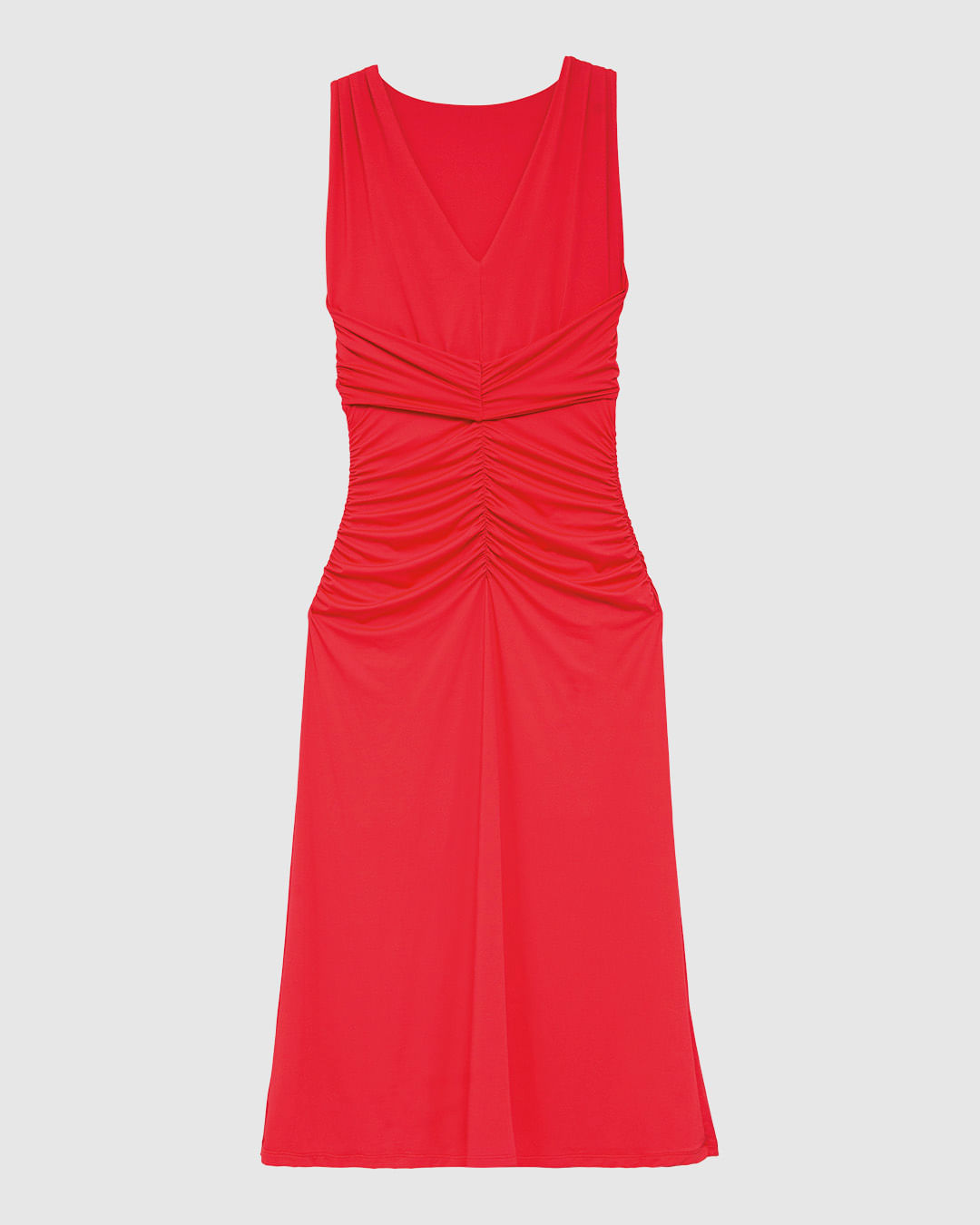 Vestido Midi Feminino Evasê Acinturado em Malha Conforto Dry - ENFIM - Imagem 9