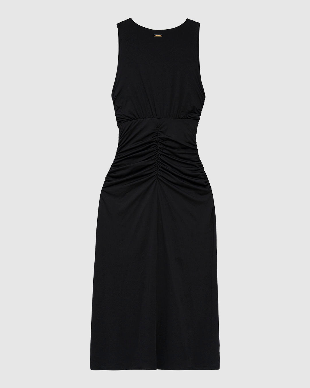 Vestido Midi Feminino Evasê Acinturado em Malha Conforto Dry - ENFIM - Imagem 4