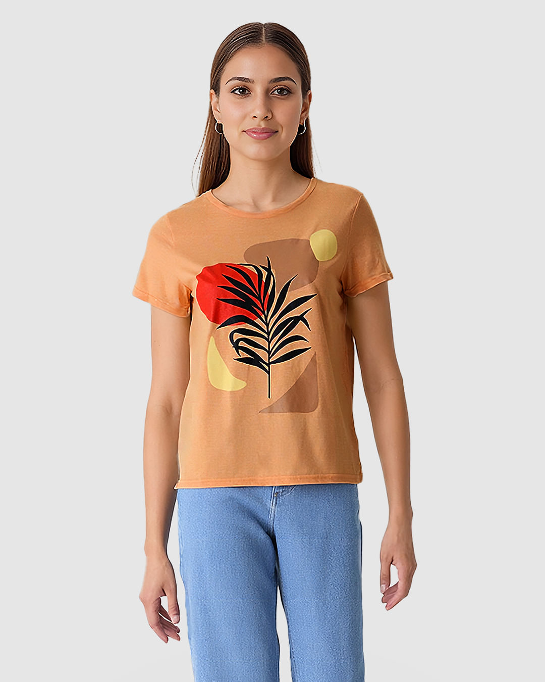 Camiseta Feminina Estampa Frontal Abertura Costas Em Malha Moulinê - Imagem 26