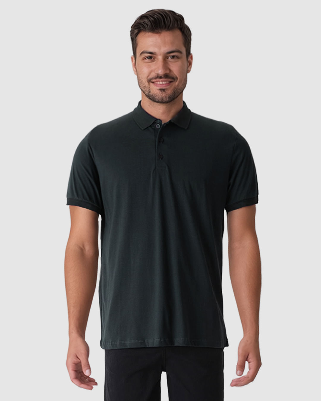 Camisa Polo Masculina Regular Peitilho Frontal Em Malha Algodão Pima - Imagem 16