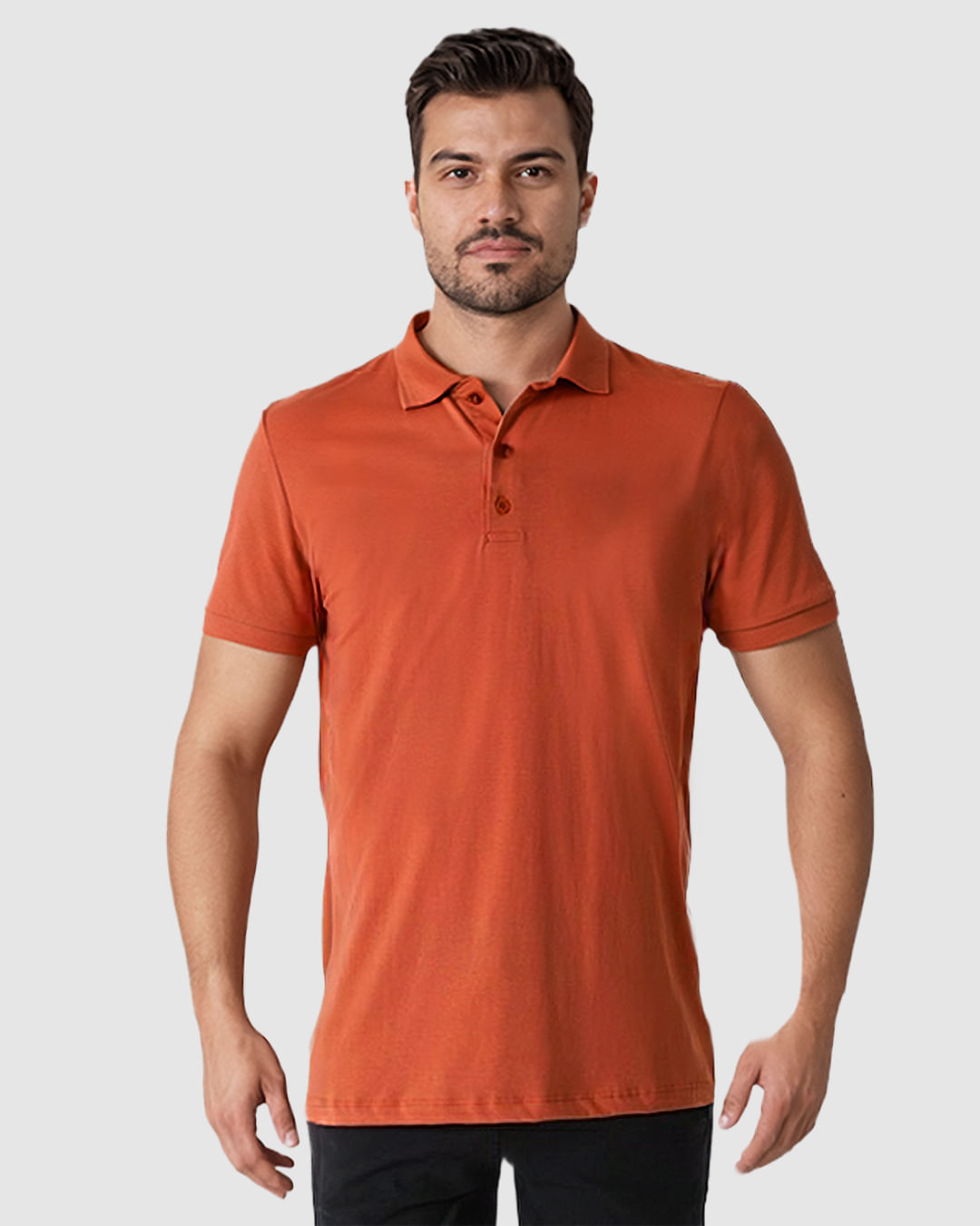 Camisa Polo Masculina Regular Peitilho Frontal Em Malha Algodão Pima - Imagem 11