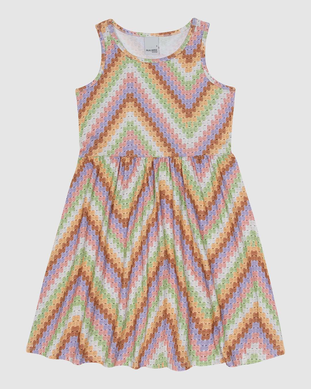 Vestido Infantil Estampado Modelo Regata Em Algodão Malwee Kids - Imagem 6