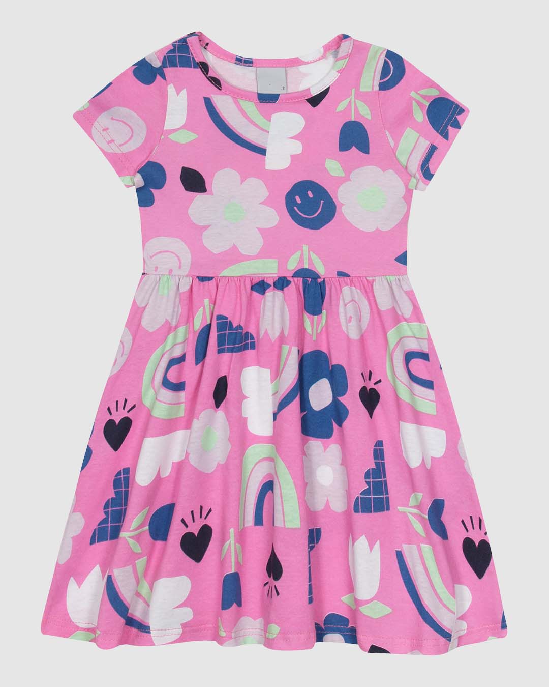 Vestido Infantil Estampa Flores Em Algodão Malwee Kids - Imagem 5