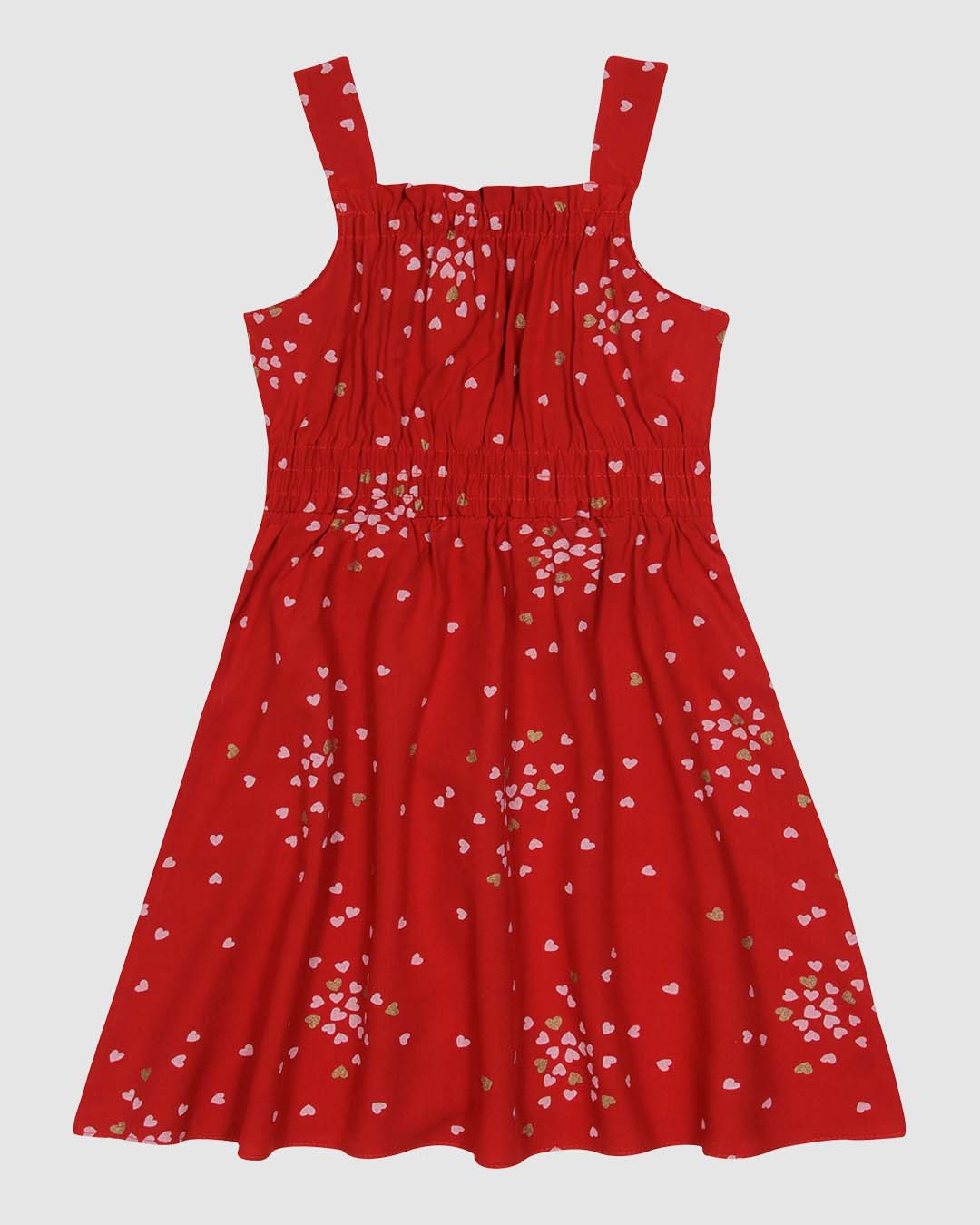 Vestido Infantil Decote Reto Detalhe Lastex Em Viscose Malwee Kids - Imagem 3
