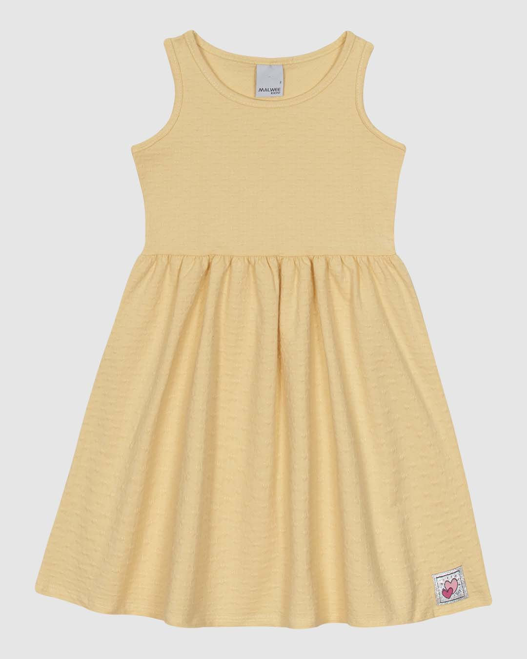 Vestido Infantil Estampa Glitter Na Barra Em Malha Texturizada Malwee Kids