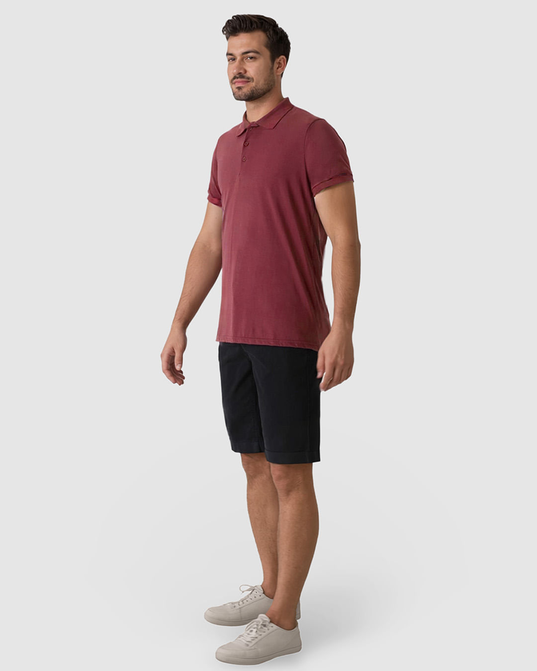 Camisa Polo Masculina Regular Peitilho Frontal Em Malha Algodão Pima - Imagem 26