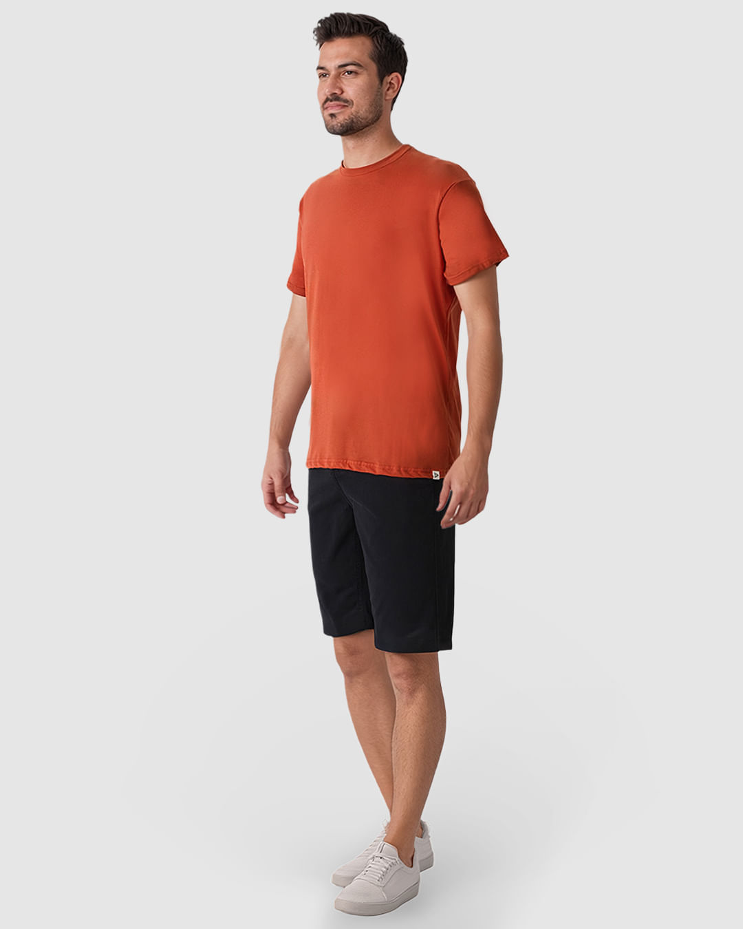 Camiseta Masculina Regular Gola Redonda Manga Curta Em Algodão - Imagem 26