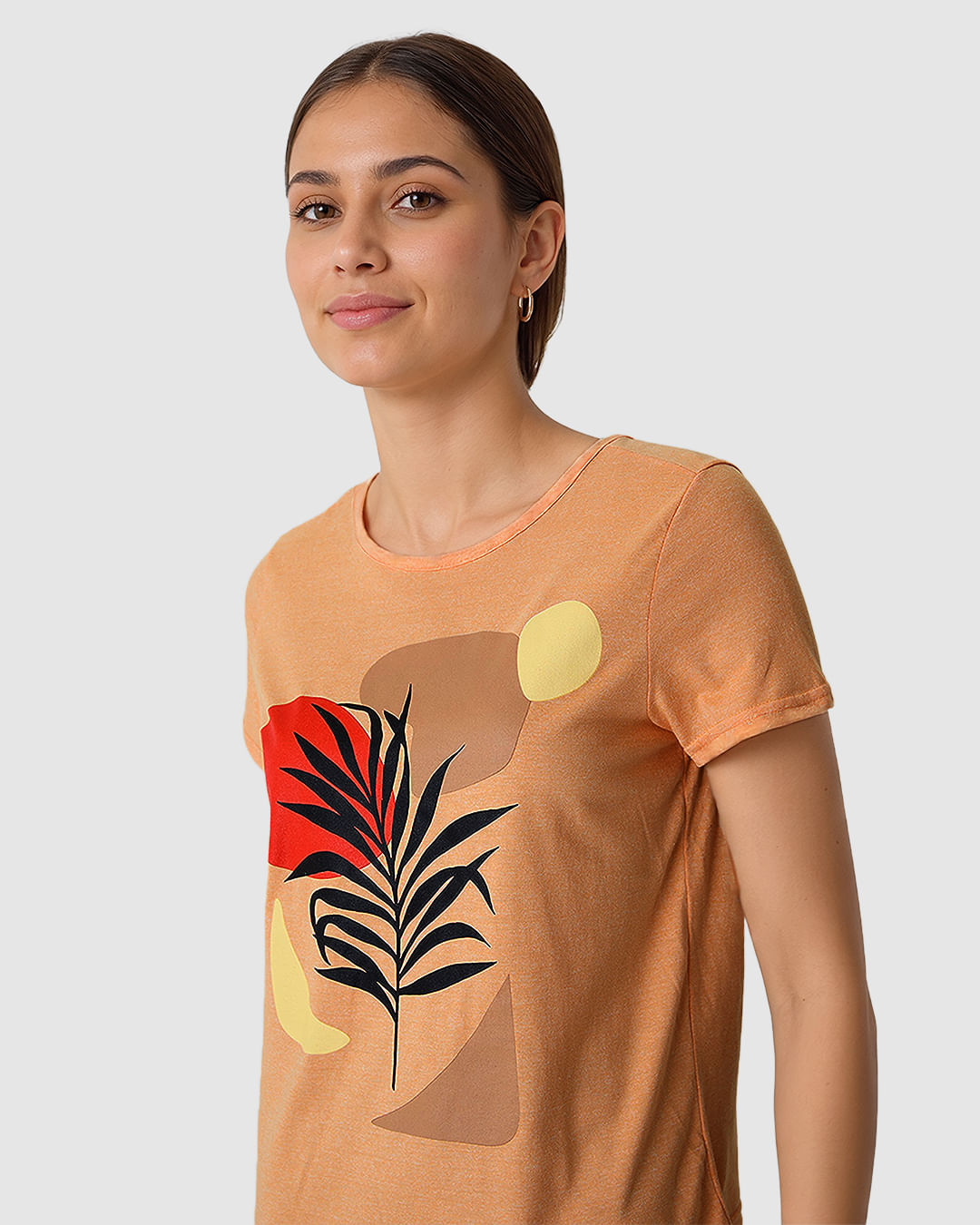 Camiseta Feminina Estampa Frontal Abertura Costas Em Malha Moulinê - Imagem 8