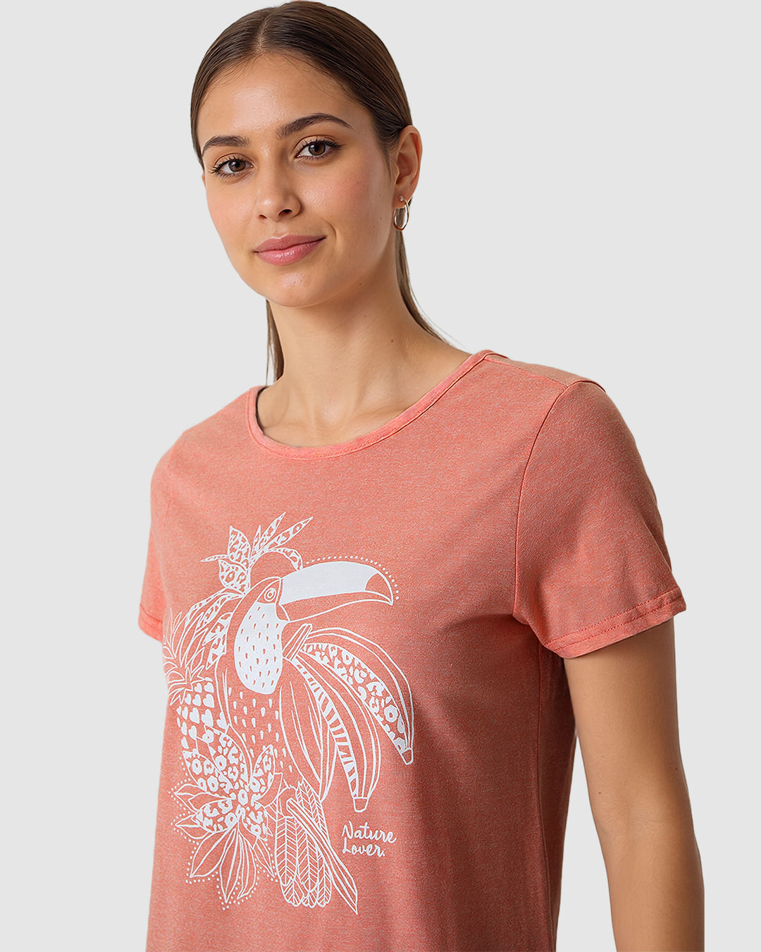 Camiseta Feminina Estampa Frontal Abertura Costas Em Malha Moulinê - Imagem 28