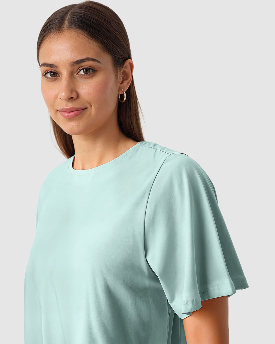 Blusa Feminina Reta Manga Curta Godê Em Algodão - Imagem 18