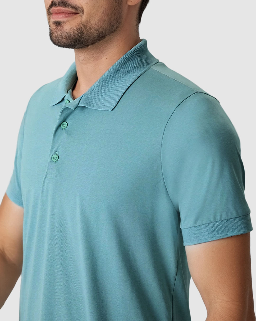 Camisa Polo Masculina Regular Peitilho Frontal Em Malha Algodão Pima - Imagem 8