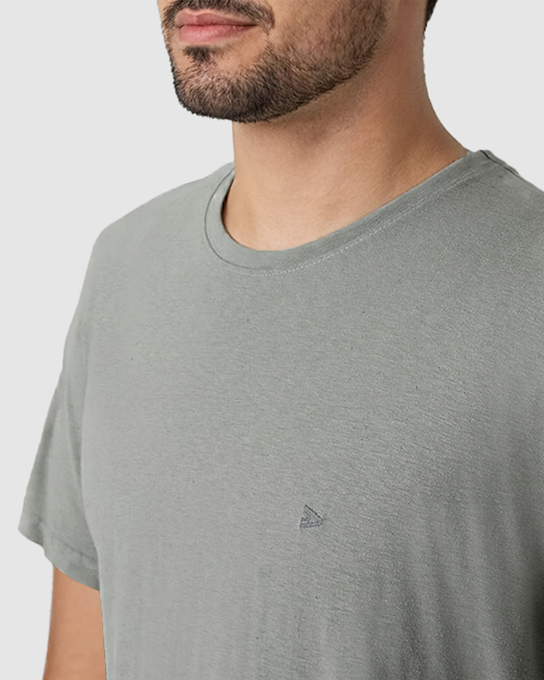 Camiseta Masculina Regular Bordado Peitoral Em Malha Algodão - Imagem 23
