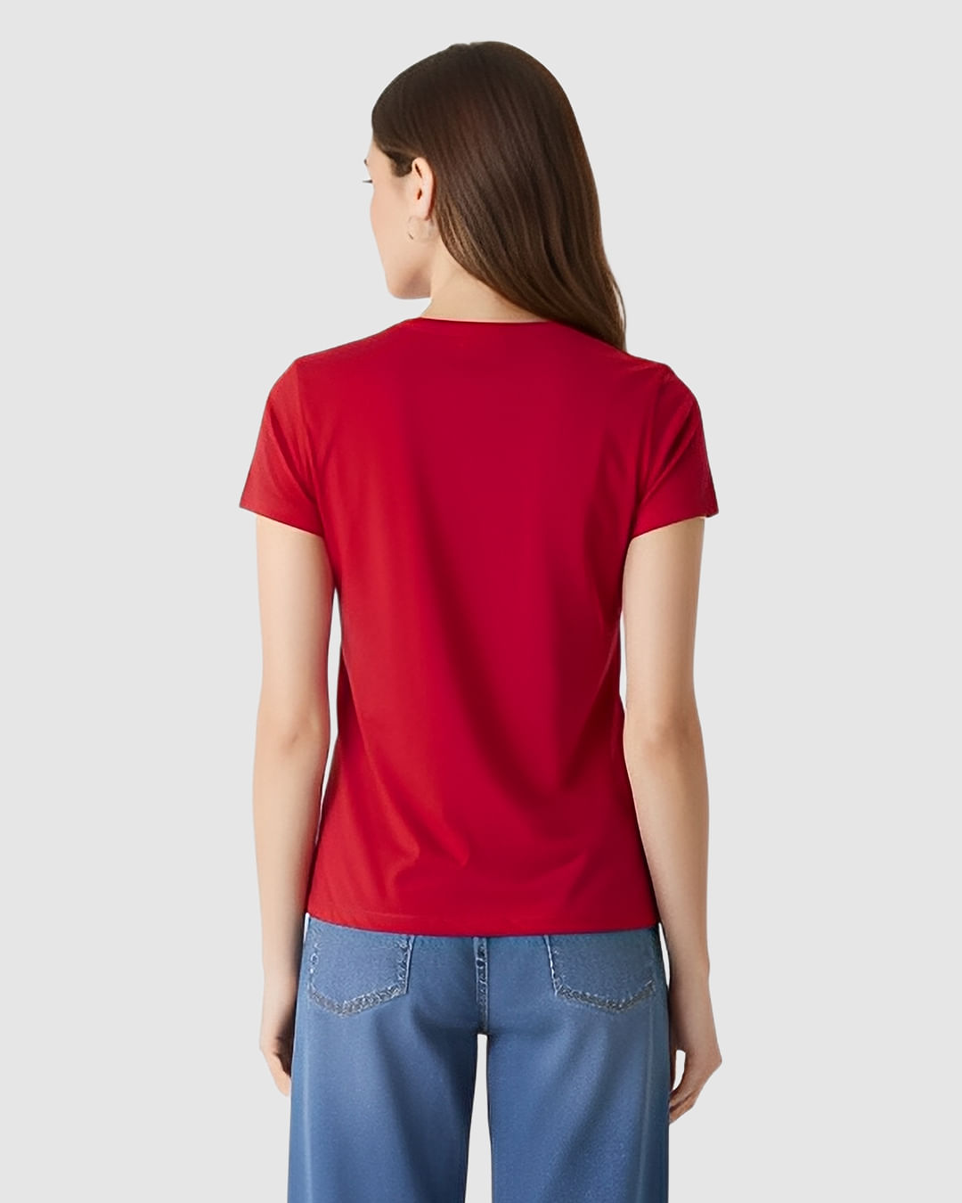 Blusa Básica Feminina Decote Redondo Manga Curta Em Malha Algodão Pima - Imagem 24