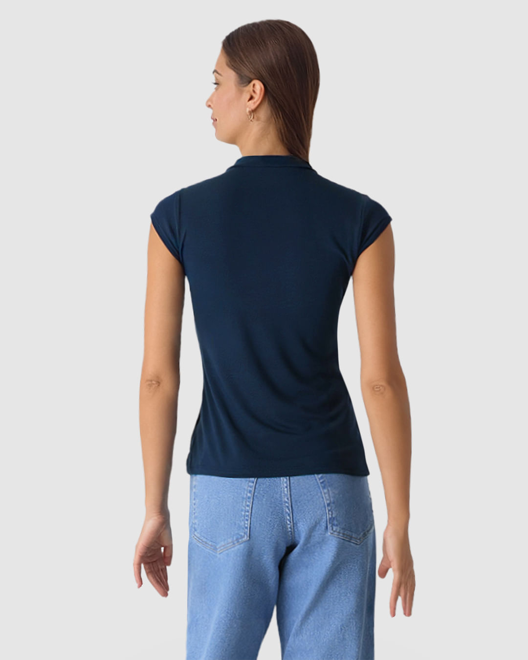 Regata Justa Feminina Gola Alta Em Malha Viscose - Imagem 14