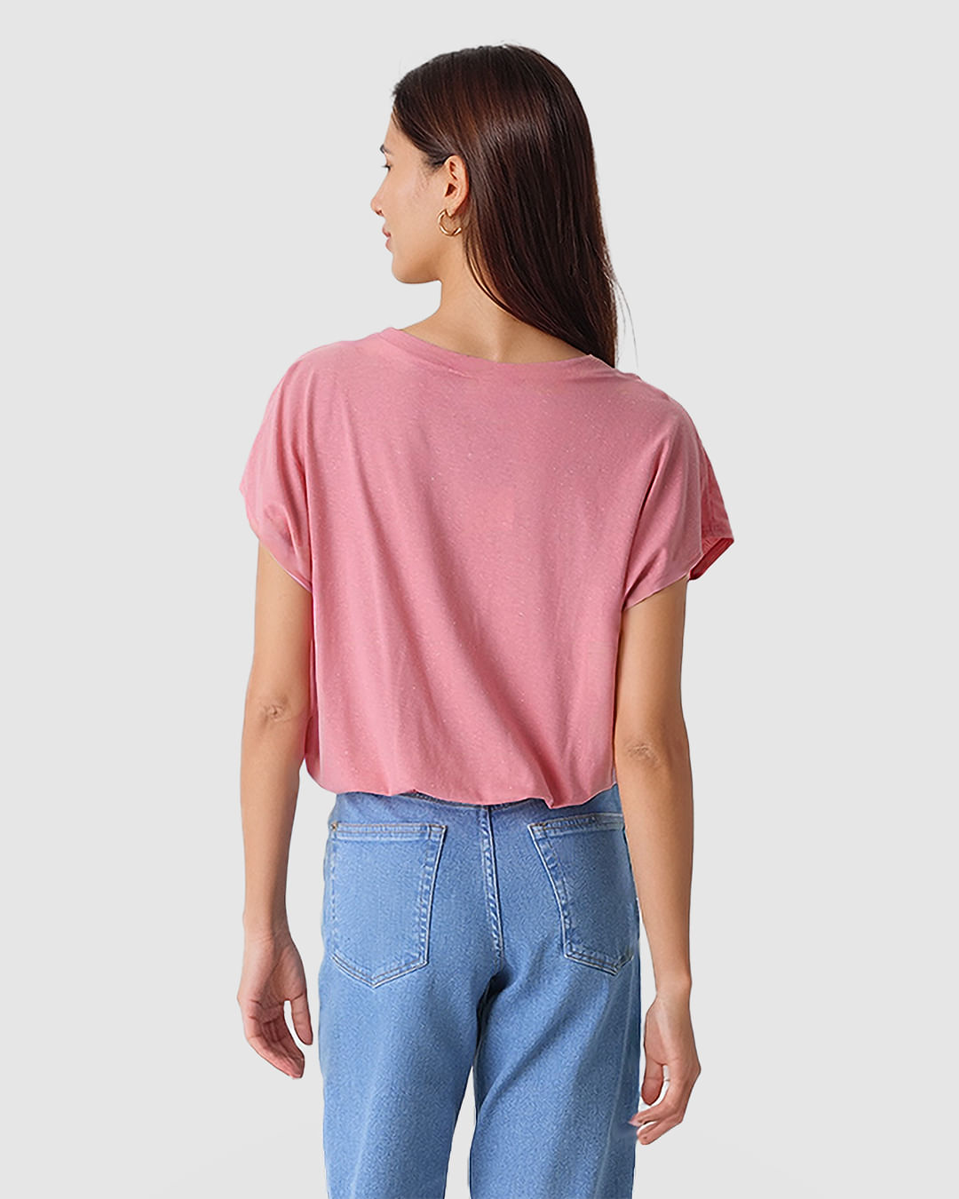 Blusa Ampla Feminina Barra Acabamento Elástico Em Malha Botonê - Imagem 9