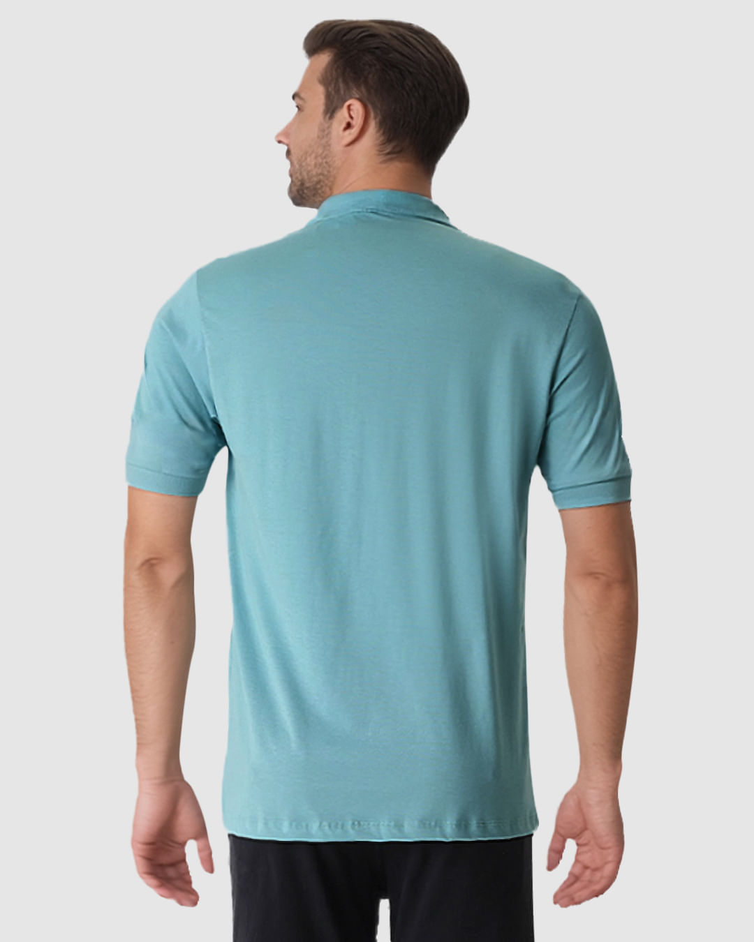 Camisa Polo Masculina Regular Peitilho Frontal Em Malha Algodão Pima - Imagem 14