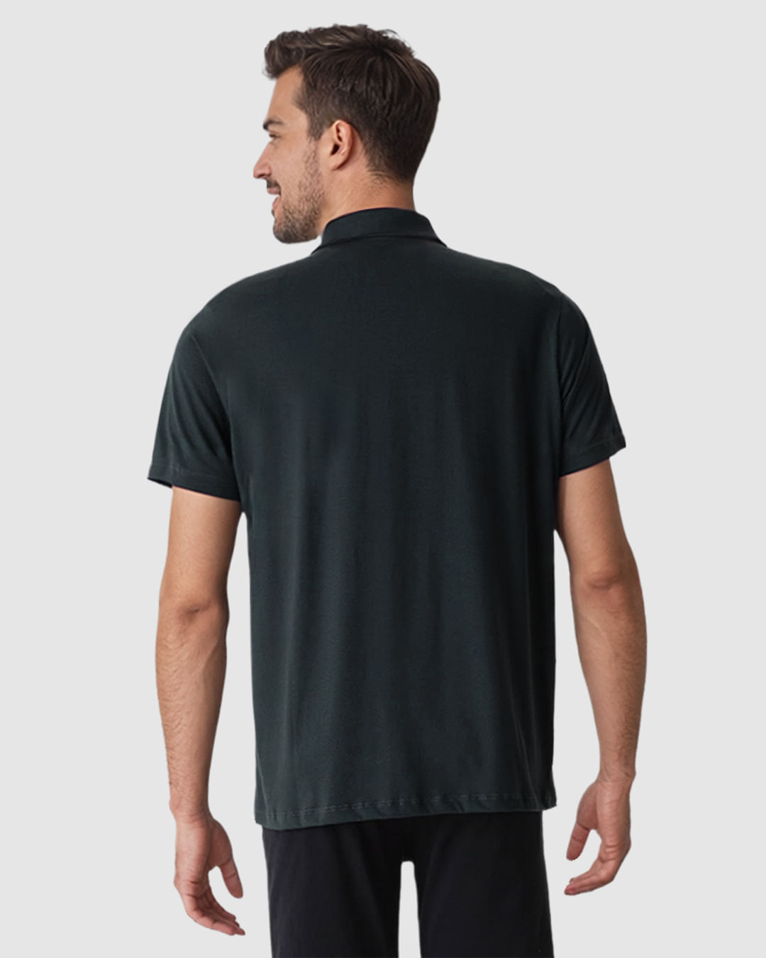 Camisa Polo Masculina Regular Peitilho Frontal Em Malha Algodão Pima - Imagem 24