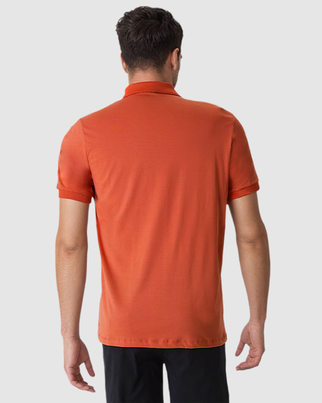 Camisa Polo Masculina Regular Peitilho Frontal Em Malha Algodão Pima - Imagem 4